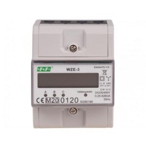 Elektromos fogyasztásmérő 3 fázisú 80A MID WZE-3 F&F FILIPOWSKI