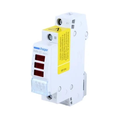 LED jelzőlámpa hármas piros 230VAC SVN127 HAGER GPV-401-84