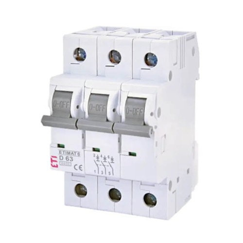 Túláramvédelmi megszakító C 20A 3P 6kA ETIMAT6 002145517 ETI GPV-401-96