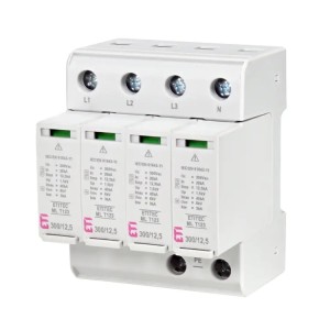 Túlfeszültség levezető Típus 1+2+3 (B+C+D) 4P 20kA 1,5kV ETITEC ML T123 300/125 4+0 002440667 ETI