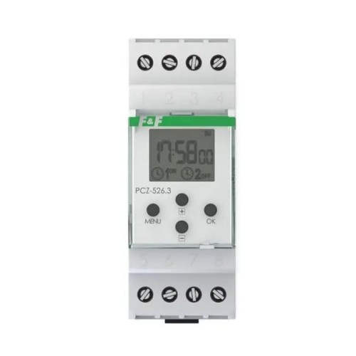 F&F Filipowski időzítő 32x1P I=2x16A 24÷264V AC/DC 2 modul GPV-401-166