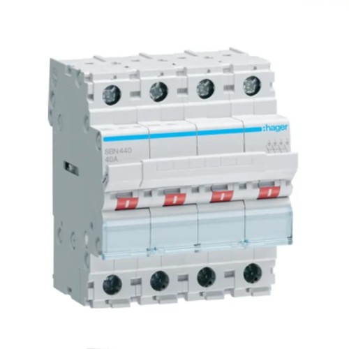 Hager 3-fázisú leválasztó megszakító 4P 40A 400V AC GPV-401-190