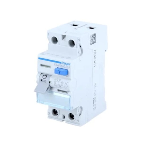 Hager maradó áramú kapcsoló 1P+N 25A 30mA A típus GPV-401-198