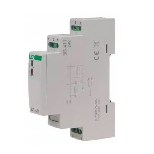 F&F Filipowski 16A bistabil busz relé BIS-411-24V GPV-401-222