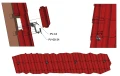 Tetőhorog Vario 5-6-5 Osztály - 3x Állítható rozsdamentes acél 1.4016 - 120mm - Megerősítve PV-08-34 (3)