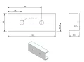 Profil Csatlakozó 12cm Eloxált PV-18-05 (2)