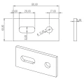 Alumínium Adapter 40x80x5 PV-07-05 (2)
