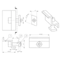 Végszorító 30mm csavarral és betéttel - Fekete festett PV-03-23 (3)