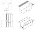 Középső Szorító - Furat M8 - Alumínium 6060 - H24 PV-04-01 (2)