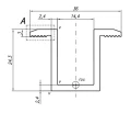 Középső Szorító - Furat M8 - Alumínium 6060 - H24 PV-04-01 (3)