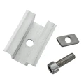 Középső szorítókapocs H25 L50 nyers, M8x20 csavarral és 30 mm-es panelbetéttel PV-04-16 (2)