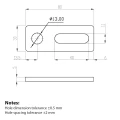 Szerelési Adapter M12 80x30x5 fokozat 1.4301 PV-07-07 (2)