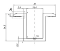 Középső Szorító - Furat M8 - Alumínium 6060 - H24 Eloxált PV-04-02 (3)