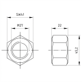 Hatszögletű anya M27 DIN 934 A2-70 000-056 (2)