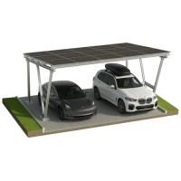 Fotovoltaikus Autóbeálló fészer VICA 2 jármű részére Napelemes kocsibeálló SOLO