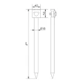 Beütős horgony reteszbiztosítással l=35cm galvanikusan horganyzott acél 000-162 (2)