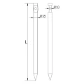 Bevert egyedi földhorgony l=35cm galvanikusan horganyzott acél 000-164 (2)