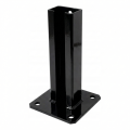 Kerítésoszlop talp 60x40 fekete RAL 9005 horganyzott 000-153 (1)