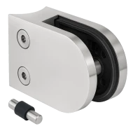Üvegfogó 50x40x26 mm csappal, üveg 6-10,76 mm, AISI 304, rendszer 42,4 mm, szatén