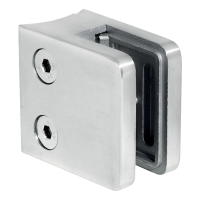 Téglalap alakú üvegfogó 45x45x26 mm, üveg 6-10,76 mm, AISI 304, 42,4 mm rendszer, fényes felület