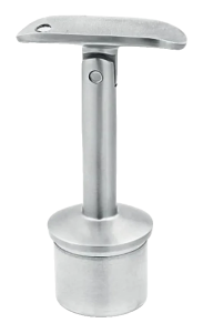 Csuklós korlát tartó ragasztott fi 42,4 mm, csap fi 14 mm, H80, AISI 304, szatén, 42,4 mm rendszer (24 db)