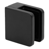 Pontos üvegfogó 45x45x26 mm, fekete, üveg 6-10,76 mm, zamak, lapos rendszer, festett