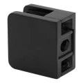 Pontos üvegfogó 45x45x26 mm, fekete, üveg 6-10,76 mm, zamak, lapos rendszer, festett 000-286 (2)