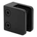 Pontos üvegfogó 45x45x26 mm, fekete, üveg 6-10,76 mm, zamak, lapos rendszer, festett 000-286 (3)