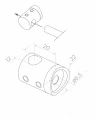 Átmenő tartó rúdhoz/csőhöz fi 12 mm. rendszer 42,4 mm csőhöz, AISI 304 szatén 000-290 (2)