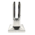 Függőleges spigot üvegtartó 50x50/100x100 mm üveg 12-17,52 mm AISI 304 szatén 000-291 (1)