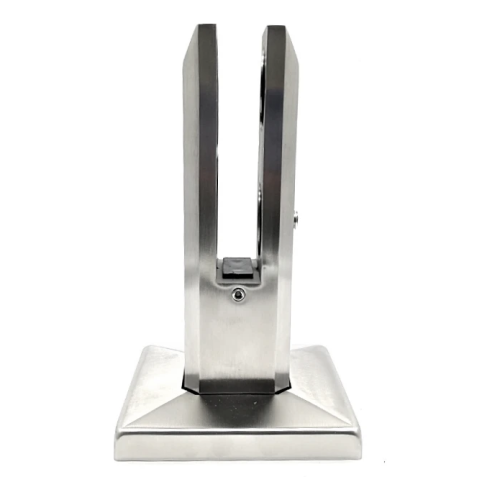 Függőleges spigot üvegtartó 50x50/100x100 mm üveg 12-17,52 mm AISI 304 szatén 000-291 (1)