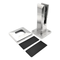 Függőleges spigot üvegtartó 50x50/100x100 mm üveg 12-17,52 mm AISI 304 szatén 000-291 (4)