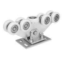 80-as 9 görgős műanyag tolókapu futókocsi