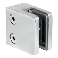 Üvegrögzítő 45x45x26 mm, üveg 6-10,76 mm, AISI 316, lapos rendszer, szatén