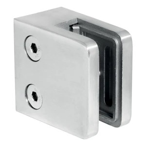 Üvegrögzítő 45x45x26 mm, üveg 6-10,76 mm, AISI 316, lapos rendszer, szatén