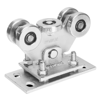 80-as kapubejáró futómű toló kapuhoz 5 acél görgővel állítható