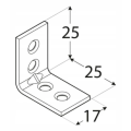 Szögvas szerelési összekötő KW 1 25x25x17x1,5 mm horganyzott 000-346 (3)