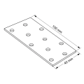 Perforált lemez lapos összekötő PP 2 40x100x2,0 000-359 (3)
