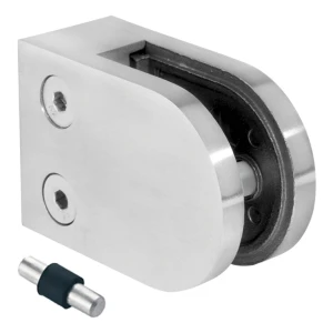 Üvegfogó 50x40x26 mm pin üveg 6-10,76 mm AISI 316 lapos rendszer szatén
