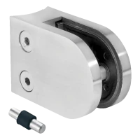 Üvegrögzítő 6-10,76 mm 50x40x26 mm pin AISI 316 rendszer 42,4 mm szatén