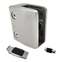Üvegfogó 12-17,52 mm konzol és pin 65x55x37 mm AISI 304 sík rendszer szatén