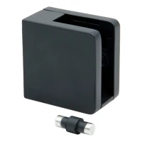 Üvegfogó 45x45x26 mm sík felülethez konzollal antracit