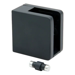 Üvegfogó 45x45x26 mm sík felülethez konzollal antracit
