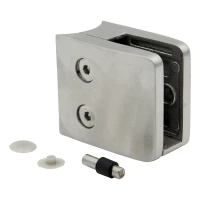 Üvegfogó 8-12,76 mm 52x52x32 mm konzol és pin AISI 304 rendszer 42,4 mm szatén