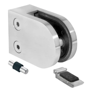 Üvegrögzítő 6-12,76 mm 63x45x30 mm konzol és pin AISI 304 sík rendszer szatén