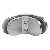Üvegfogó 6-12,76 mm 90° ovális 82x45x30 mm pin AISI 304 szatén
