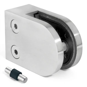 Üvegfogó 6-10,76 mm 50x40x26 mm pin AISI 304 sík rendszer fényes