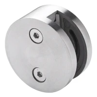 Üvegrögzítő 8-12,76 mm egyoldalas fi 60 mm AISI 304 sík rendszer szatén