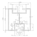Alumínium sín 665cm 40x40 T-csavarhoz Eloxált PV-01-14-AN (4)