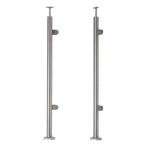 Végső oszlop jobb/bal fi 42,4x1060mm AISI304 2 üvegfogó padlóra szerelhető